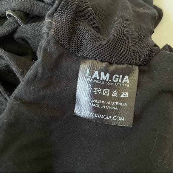 I.AM.GIA Maiya Black Lace Up Side Maxi Dress Size XL - Picture 9 of 10